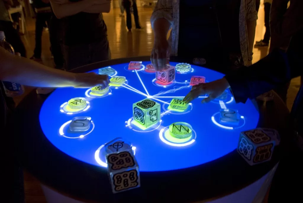 The Reactable, an example of a tangible user interface