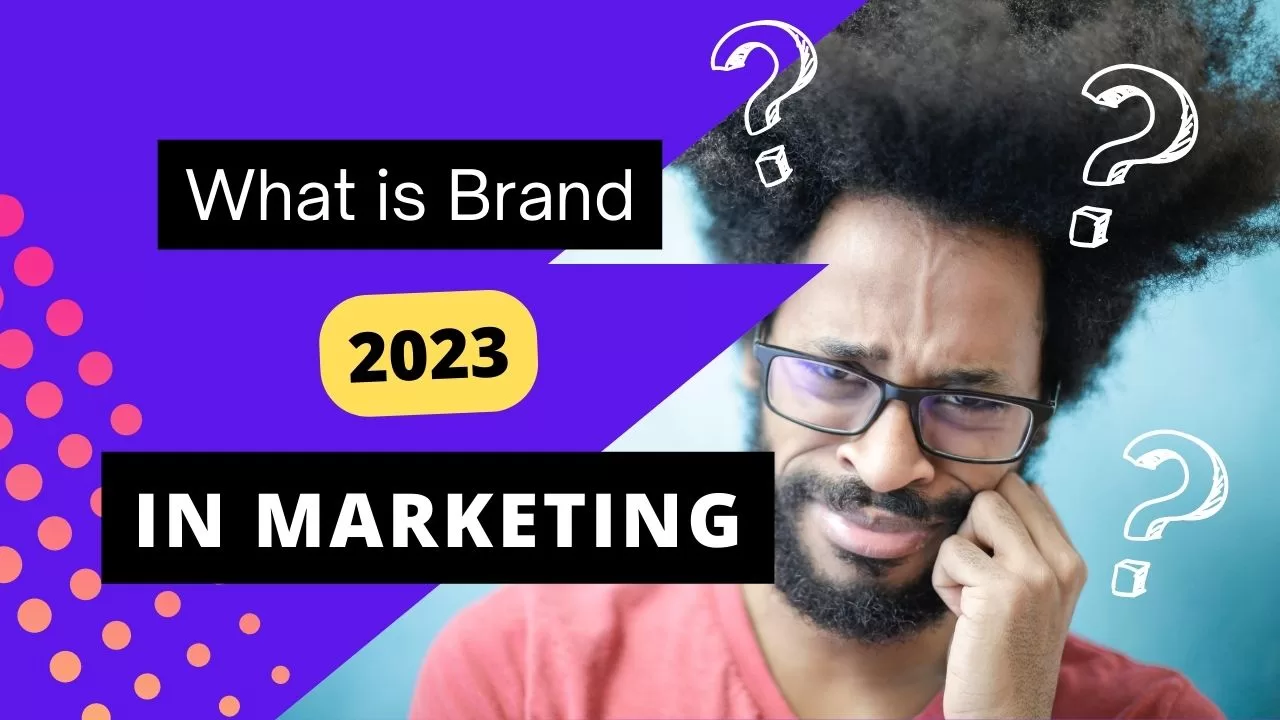 a young black man with a mustache in an orange shirt can and has questions of what is Brand in Marketing, and how can help his small new Business? 