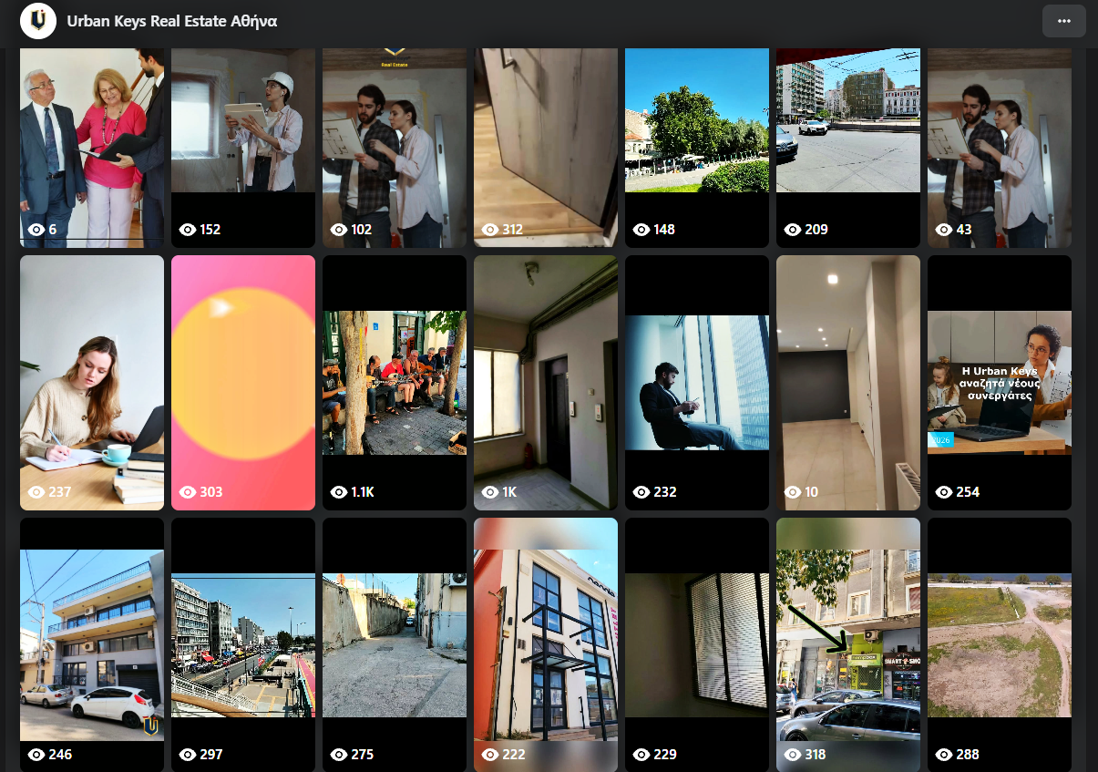 Urban Keys Real Estate Athens Facebook Reels with over 1,000 organic views